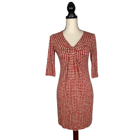 Weekend Max Mara Red Cream Polka Dot Jersey Mini Dress    Size: S - Picture 1 of 4